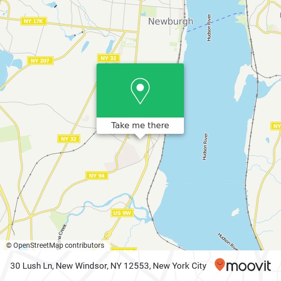 Mapa de 30 Lush Ln, New Windsor, NY 12553