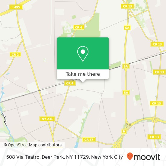 Mapa de 508 Via Teatro, Deer Park, NY 11729