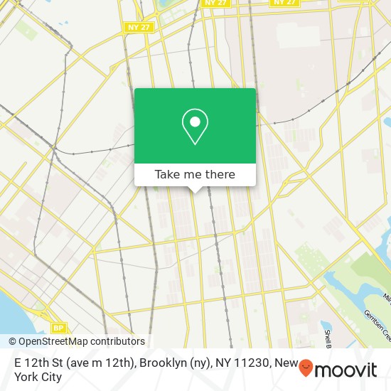 E 12th St (ave m 12th), Brooklyn (ny), NY 11230 map