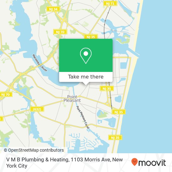 Mapa de V M B Plumbing & Heating, 1103 Morris Ave