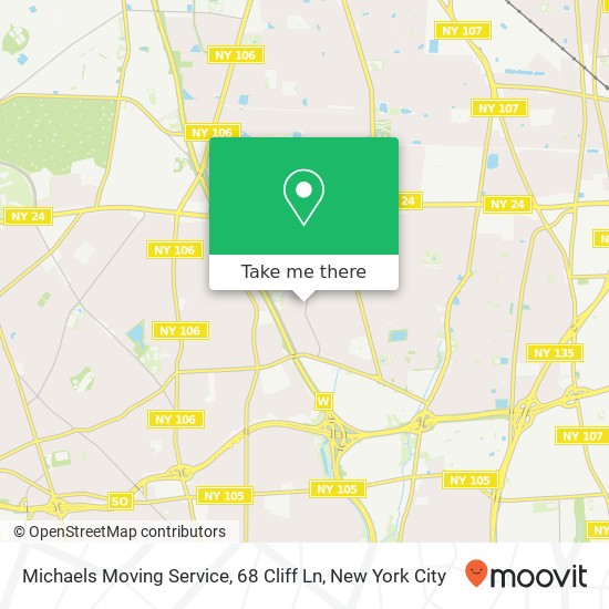 Mapa de Michaels Moving Service, 68 Cliff Ln