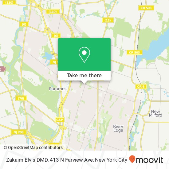 Mapa de Zakaim Elvis DMD, 413 N Farview Ave