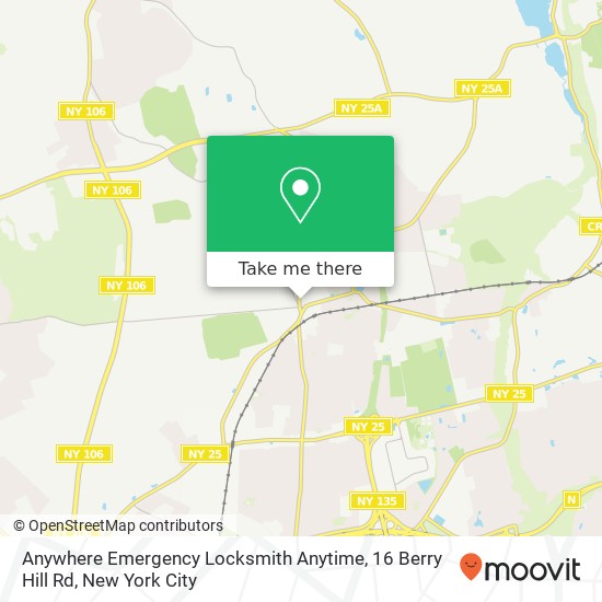 Mapa de Anywhere Emergency Locksmith Anytime, 16 Berry Hill Rd