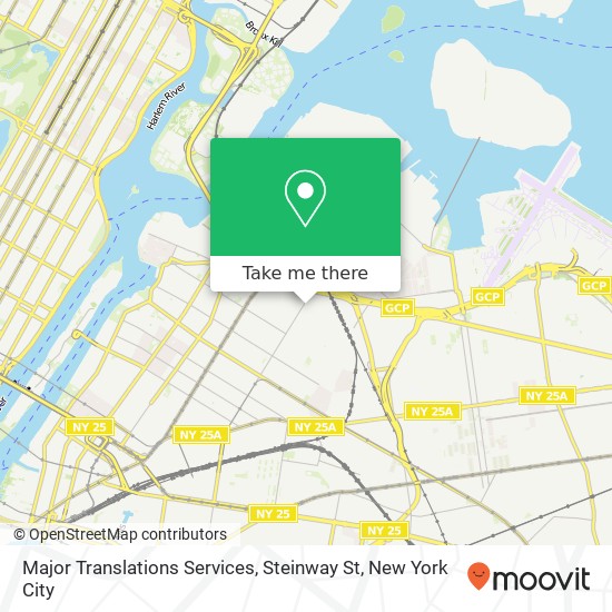 Major Translations Services, Steinway St map