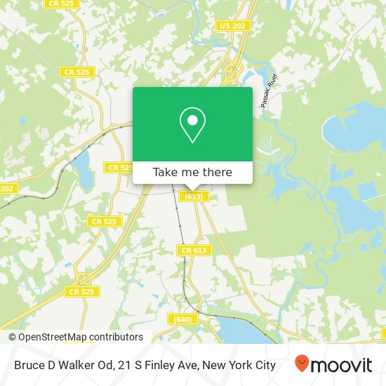 Bruce D Walker Od, 21 S Finley Ave map