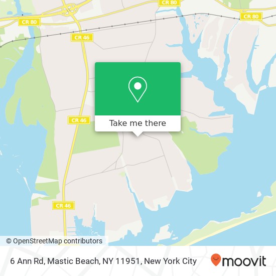 6 Ann Rd, Mastic Beach, NY 11951 map