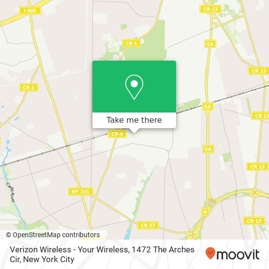 Mapa de Verizon Wireless - Your Wireless, 1472 The Arches Cir