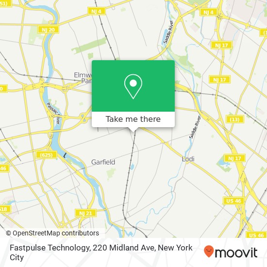 Mapa de Fastpulse Technology, 220 Midland Ave