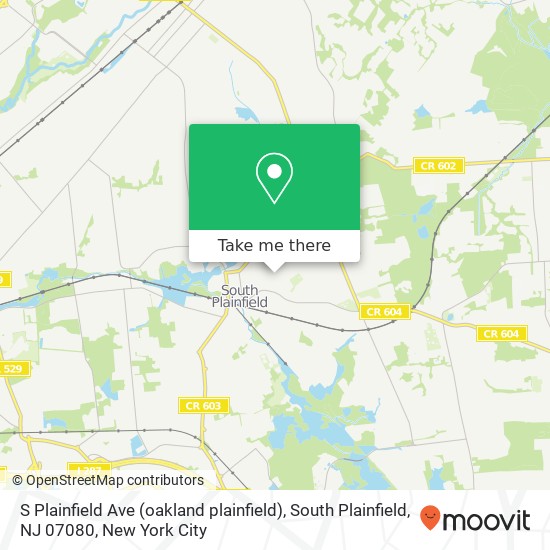 Mapa de S Plainfield Ave (oakland plainfield), South Plainfield, NJ 07080