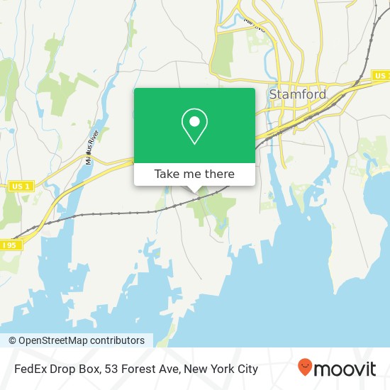 Mapa de FedEx Drop Box, 53 Forest Ave