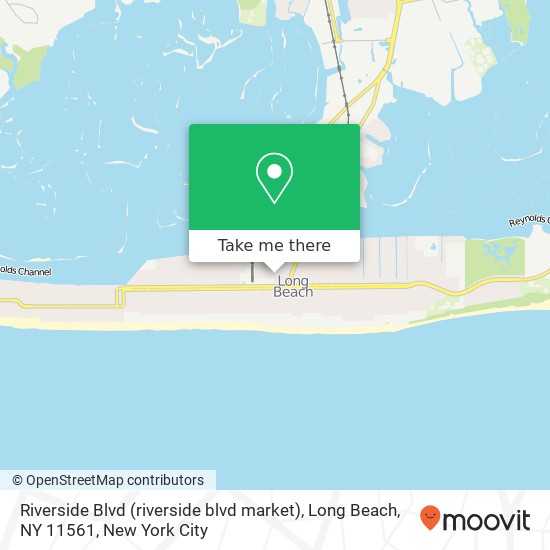 Mapa de Riverside Blvd (riverside blvd market), Long Beach, NY 11561