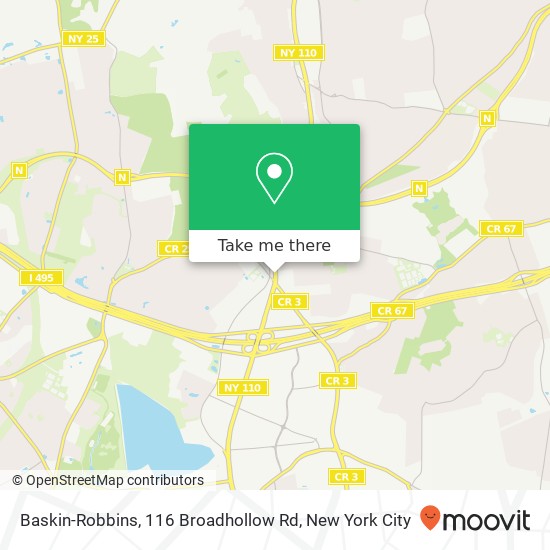 Mapa de Baskin-Robbins, 116 Broadhollow Rd