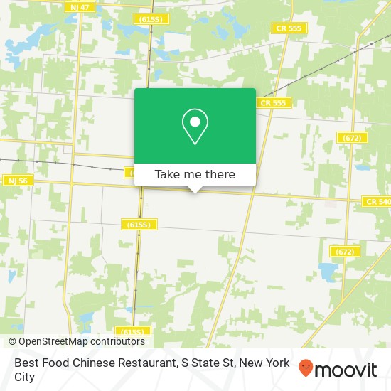 Mapa de Best Food Chinese Restaurant, S State St