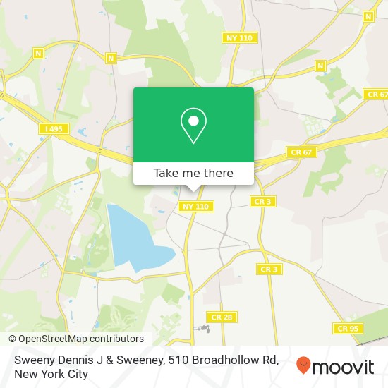 Mapa de Sweeny Dennis J & Sweeney, 510 Broadhollow Rd