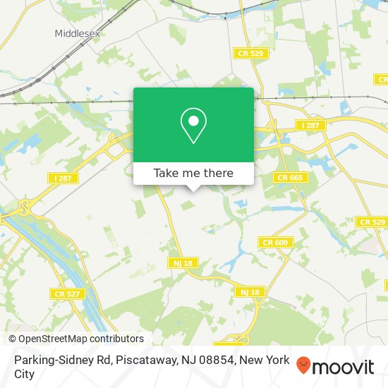 Mapa de Parking-Sidney Rd, Piscataway, NJ 08854