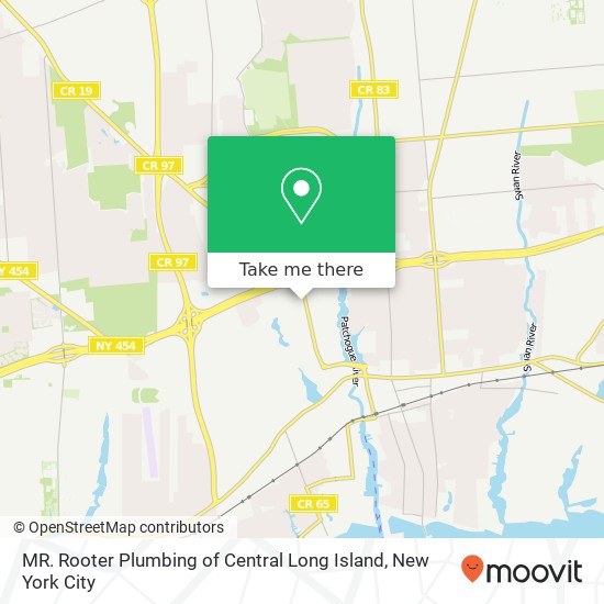 MR. Rooter Plumbing of Central Long Island map