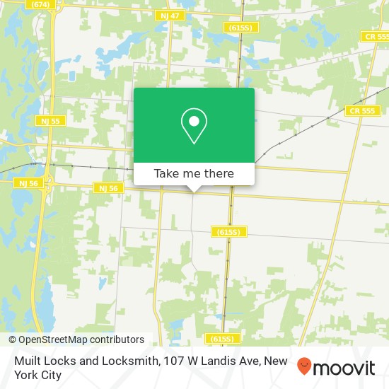 Mapa de Muilt Locks and Locksmith, 107 W Landis Ave
