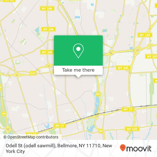 Mapa de Odell St (odell sawmill), Bellmore, NY 11710