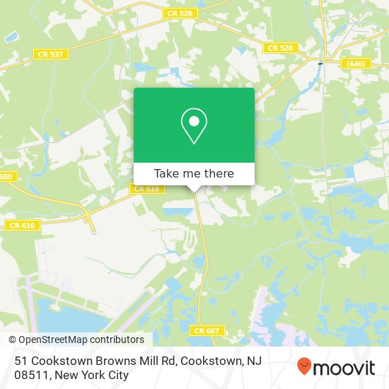 51 Cookstown Browns Mill Rd, Cookstown, NJ 08511 map