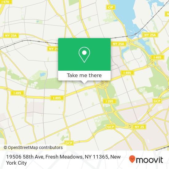 Mapa de 19506 58th Ave, Fresh Meadows, NY 11365
