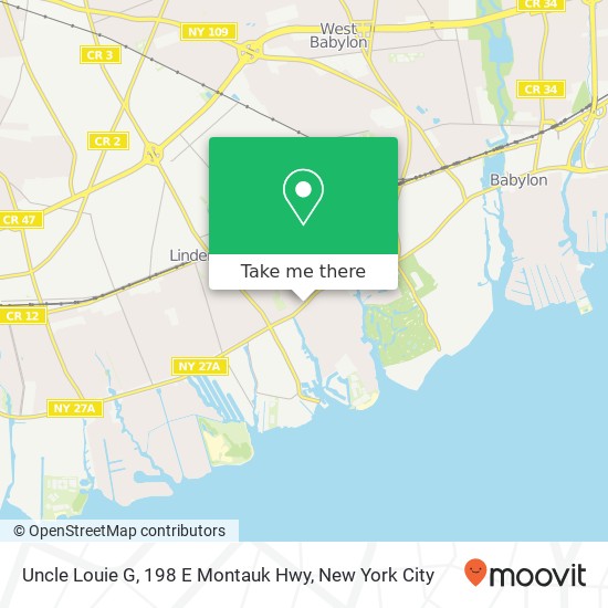 Mapa de Uncle Louie G, 198 E Montauk Hwy