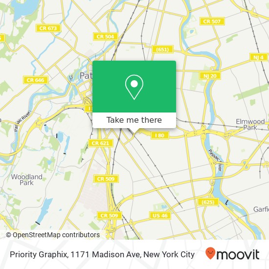 Mapa de Priority Graphix, 1171 Madison Ave