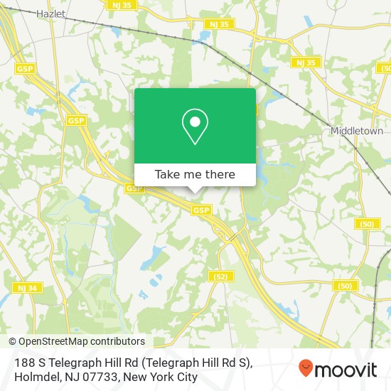 188 S Telegraph Hill Rd (Telegraph Hill Rd S), Holmdel, NJ 07733 map