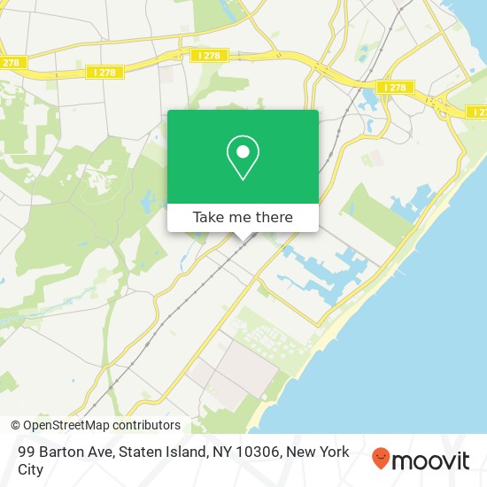 Mapa de 99 Barton Ave, Staten Island, NY 10306