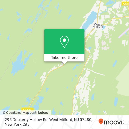 Mapa de 295 Dockerty Hollow Rd, West Milford, NJ 07480