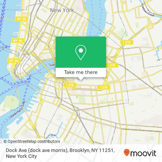 Dock Ave (dock ave morris), Brooklyn, NY 11251 map