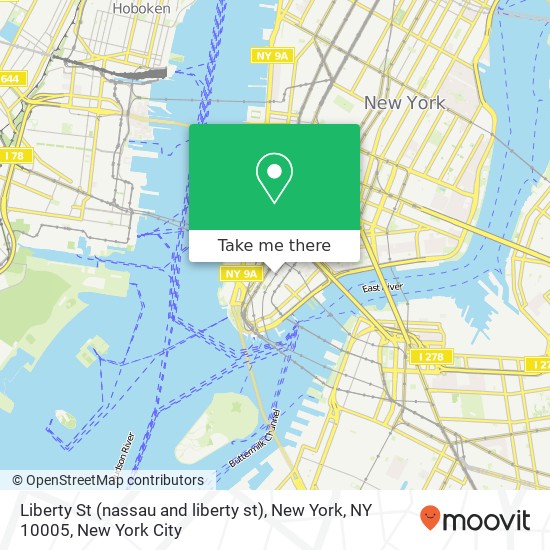 Liberty St (nassau and liberty st), New York, NY 10005 map