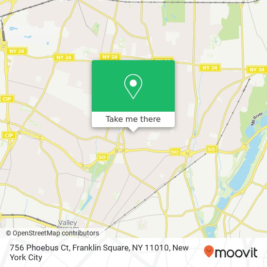 756 Phoebus Ct, Franklin Square, NY 11010 map