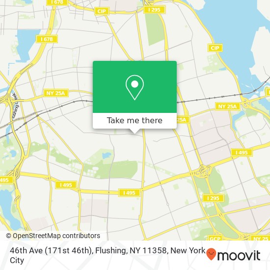 Mapa de 46th Ave (171st 46th), Flushing, NY 11358