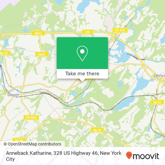 Anneback Katharine, 328 US Highway 46 map