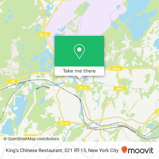 Mapa de King's Chinese Restaurant, 321 RT-15