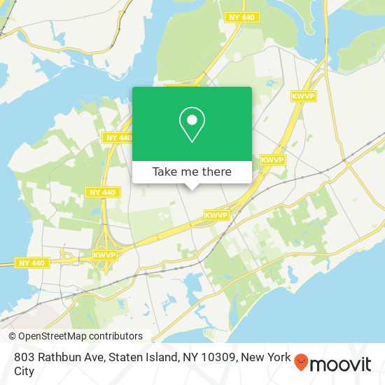 Mapa de 803 Rathbun Ave, Staten Island, NY 10309