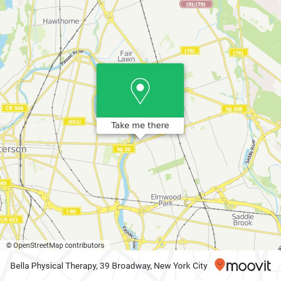 Bella Physical Therapy, 39 Broadway map