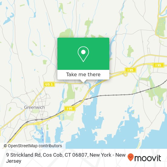 Mapa de 9 Strickland Rd, Cos Cob, CT 06807