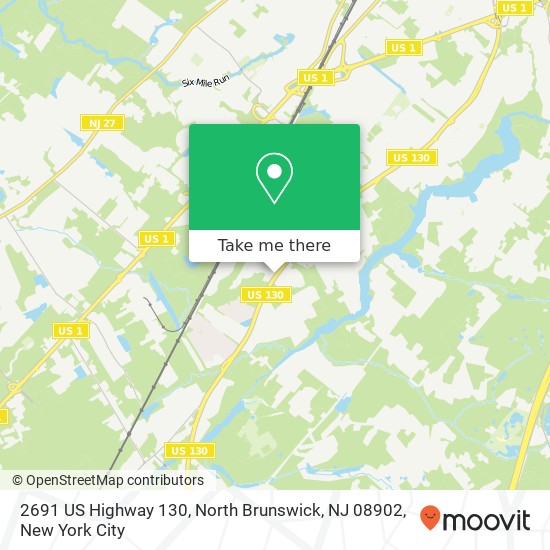 Mapa de 2691 US Highway 130, North Brunswick, NJ 08902