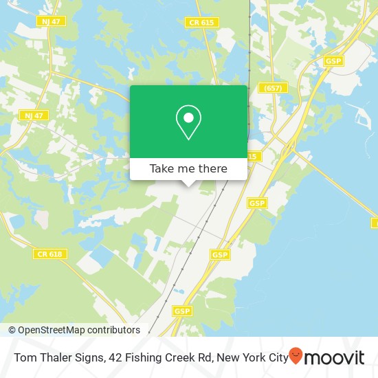 Mapa de Tom Thaler Signs, 42 Fishing Creek Rd