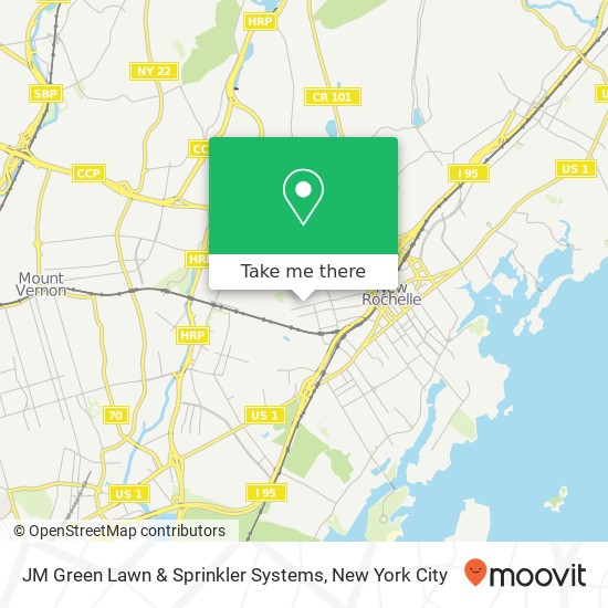 JM Green Lawn & Sprinkler Systems map