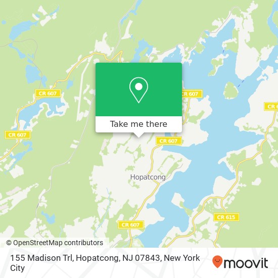 Mapa de 155 Madison Trl, Hopatcong, NJ 07843