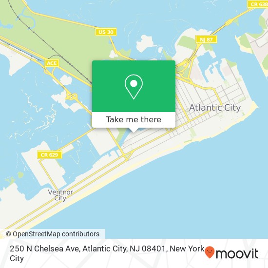 250 N Chelsea Ave, Atlantic City, NJ 08401 map