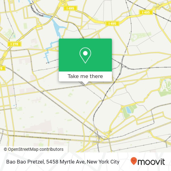 Mapa de Bao Bao Pretzel, 5458 Myrtle Ave