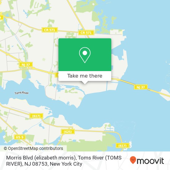 Morris Blvd (elizabeth morris), Toms River (TOMS RIVER), NJ 08753 map