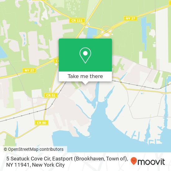 Mapa de 5 Seatuck Cove Cir, Eastport (Brookhaven, Town of), NY 11941