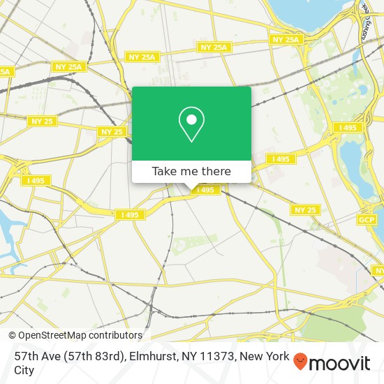 57th Ave (57th 83rd), Elmhurst, NY 11373 map
