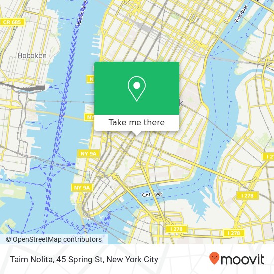 Taim Nolita, 45 Spring St map