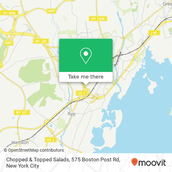 Mapa de Chopped & Topped Salads, 575 Boston Post Rd