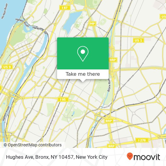 Hughes Ave, Bronx, NY 10457 map